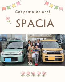 ミモザイエローのスペーシア納車しました☆彡
